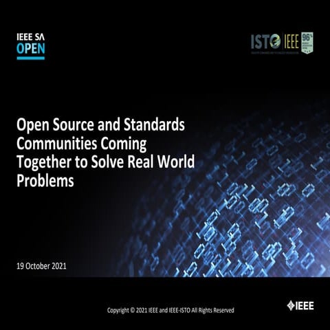 Open Source and Standards Communities Coming Together to Solve Real World Pro...