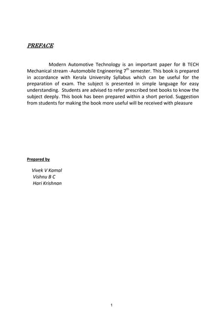 MODERN AUTOMOTIVE TECHNOLOGY