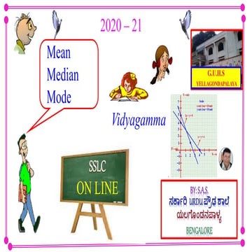 CLASS 10 MEAN MEDIAN MODE | PPTX