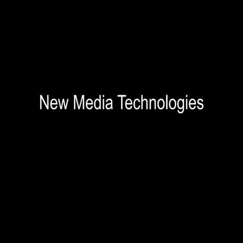 New media technology examples