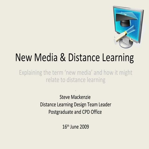 New Media & Distance Learning Workshop (160609)