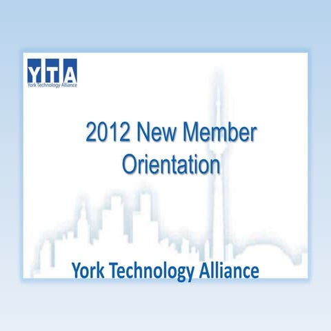 YTA New Member Orientation