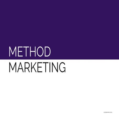 Method Marketing Credentials - Sept 2023 | PDF