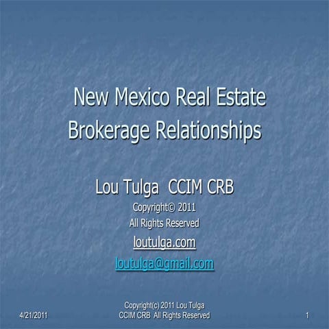 New mexico brokerage relationship choices