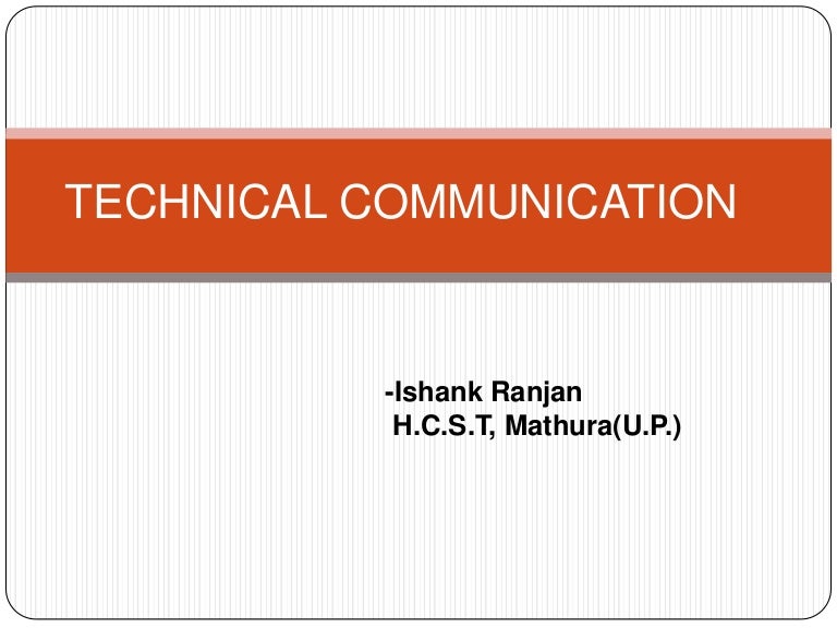 Technical Communication