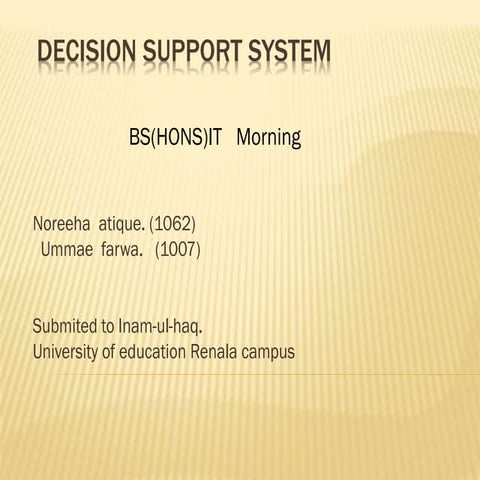 Decision  support  system