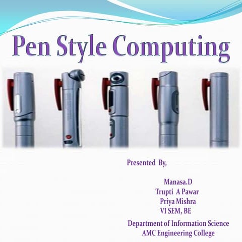 5 pen pc technology (pen style computing)