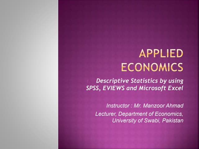 Applied Economics