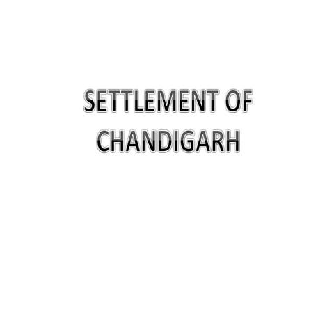 Chandigarh settlement 