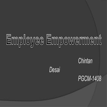Employee Empowerment