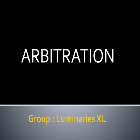 Arbitration | PPTX