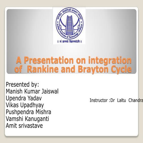 integrated brayton and rankine cycle 