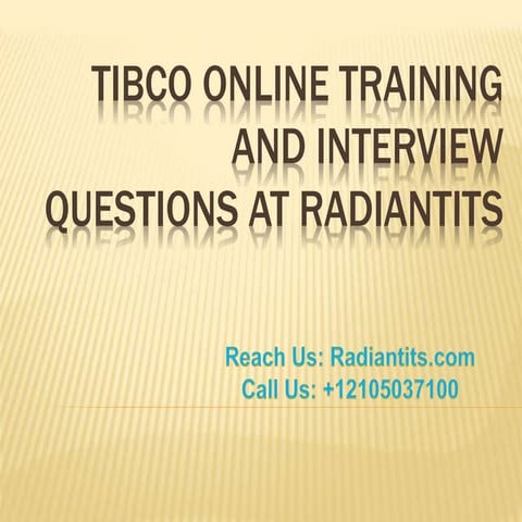 Tibco online training