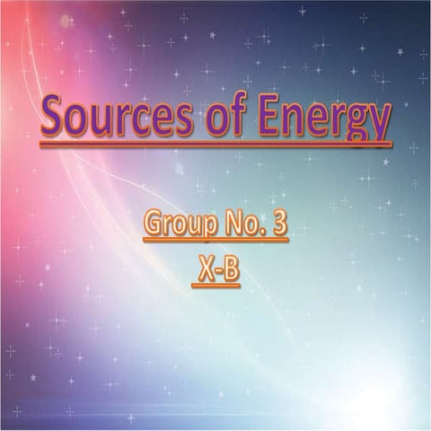 PPT on Sources Of Energy