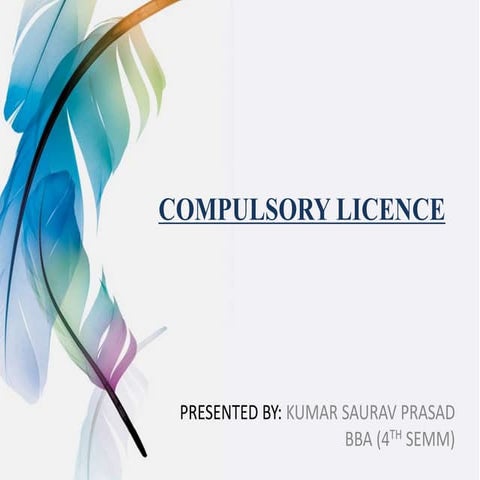 Compulsory licensing (patents)