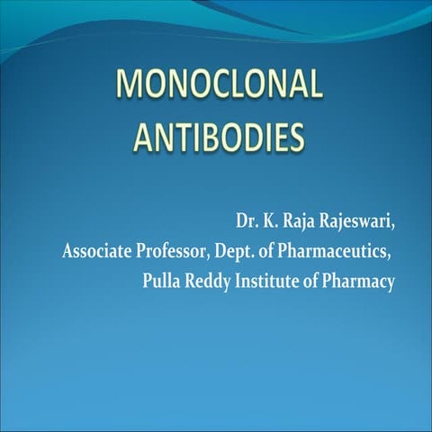 MONOCLONAL ANTIBODIES