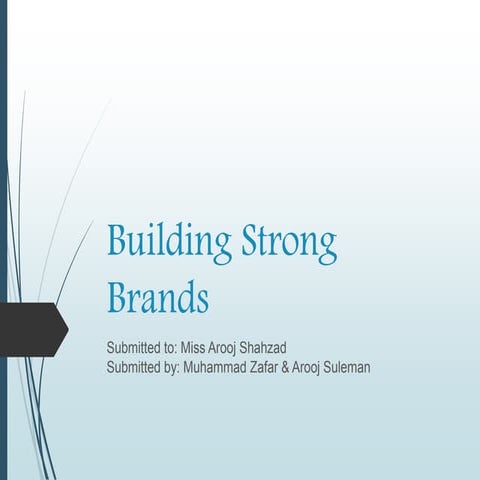 Building Strong Brands|Brand making|presentation