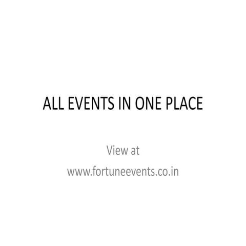 Fortune events,Hyderabad | PPTX
