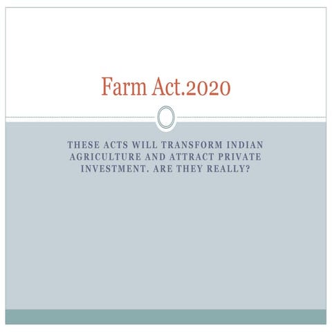 Farmer Act, 2020