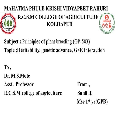 heritability, genetic advance ,G*E interaction