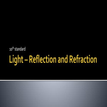 10th Light Reflection and Refraction - 2