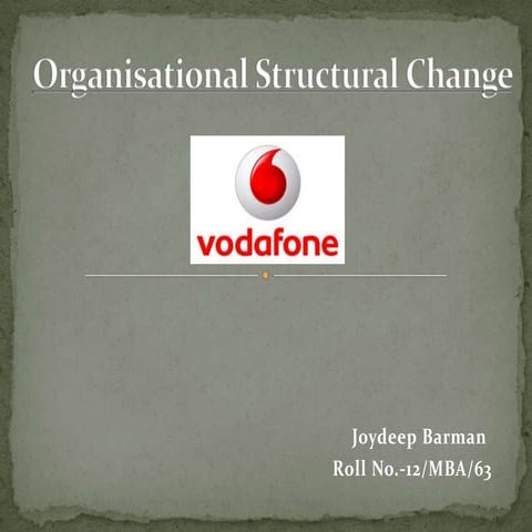 Organisational Structural Change in Vodafone