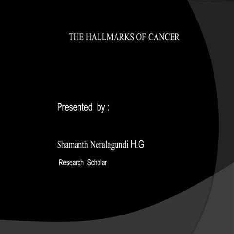 Hall marks of Cancer
