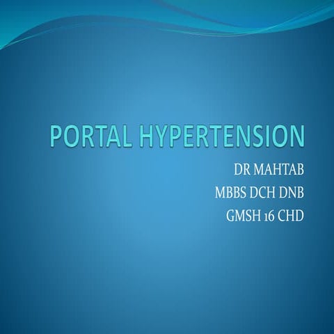 portal hypertension and upper G I bleeding