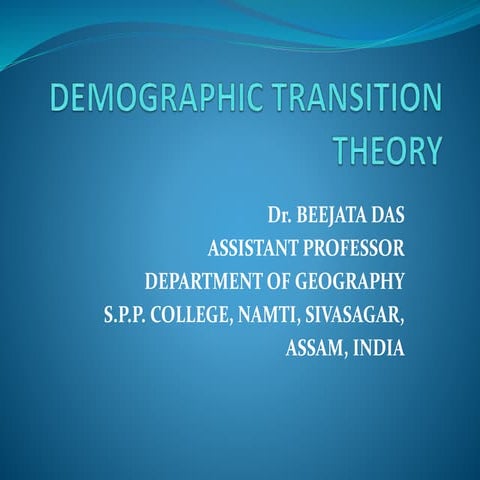 DEMOGRAPHIC TRANSITION THEORY