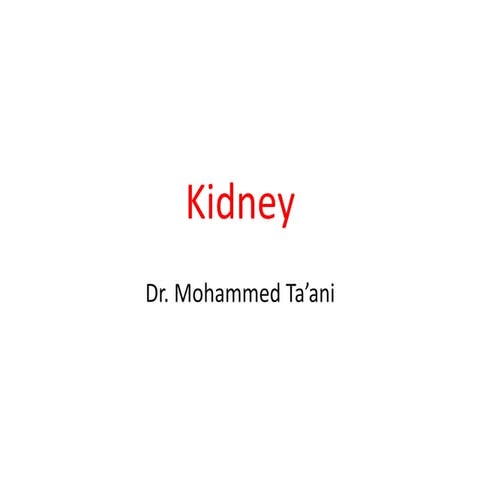 general physiology - kidney