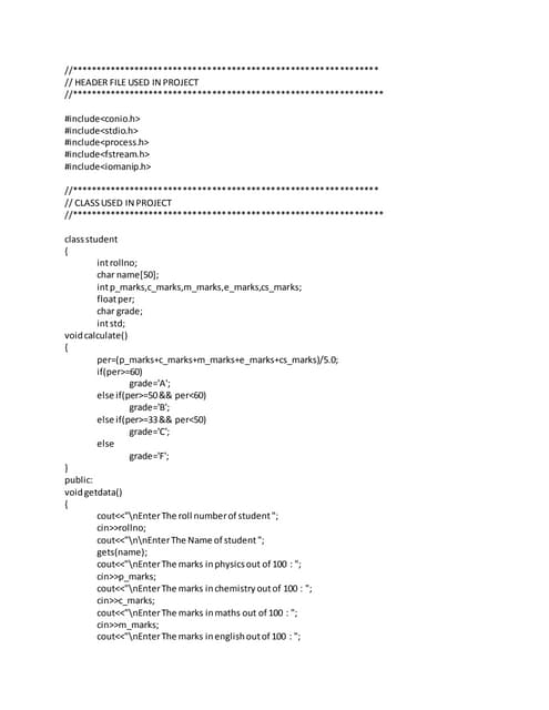 computer science c++ project class xii