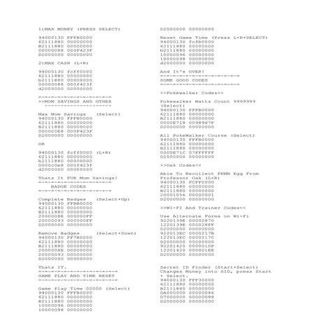 Cheat codes | PDF
