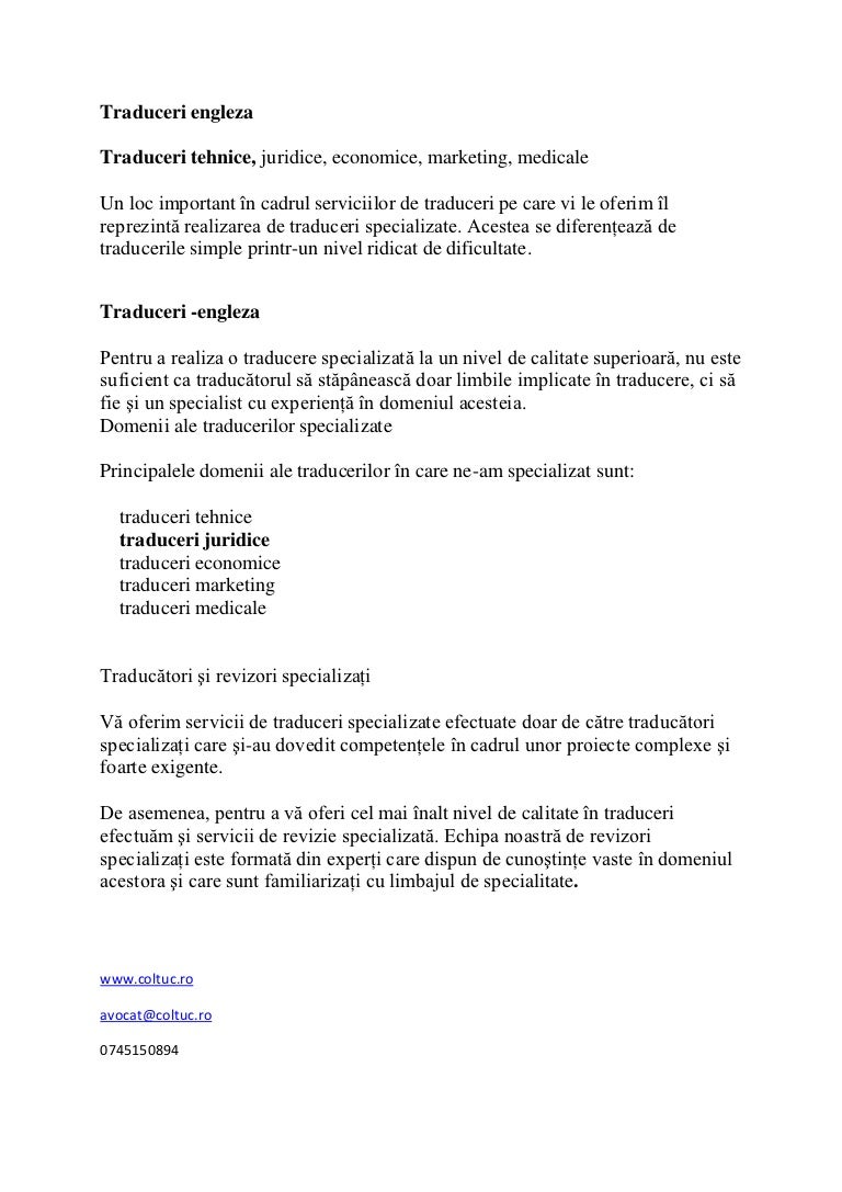 Traduceri Engleza