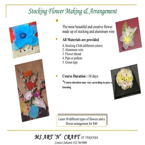 Flower Making and Arrangement