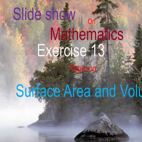 surface area and volume