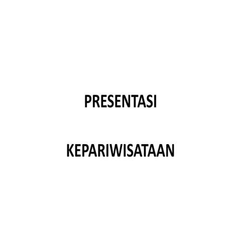 KEPARIWISATAAN