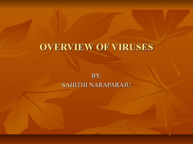 over view of viruses