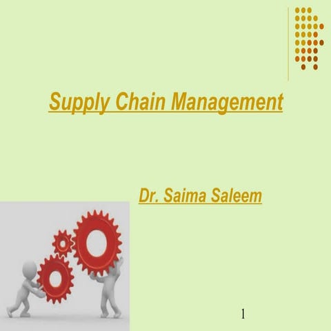 SUPPLY CHAIN MANAGEMENT