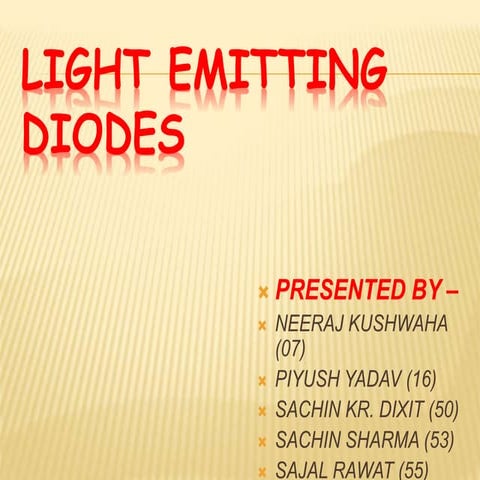 LED (LIGHT EMITTING DIODE)