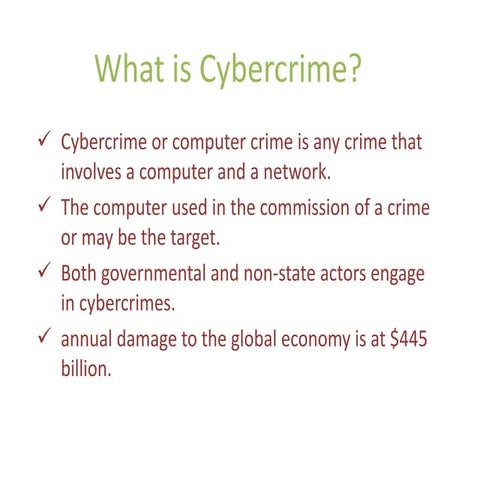 Cybercrime Awareness