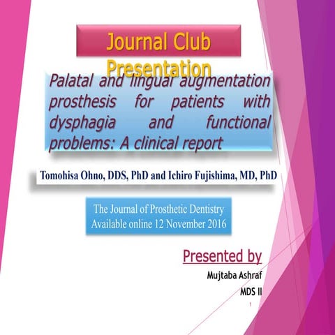Journal Club for prosthodontics