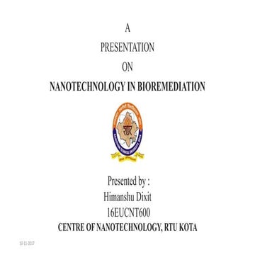 NANOTECHNOLOGY IN BIOREMEDIATION