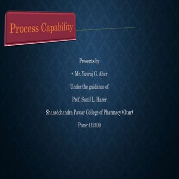 process capability presentation 