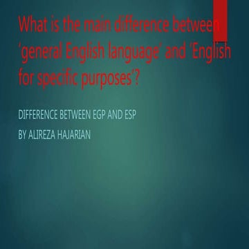 Difference between EGP and ESP