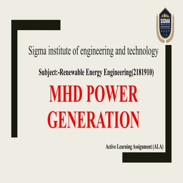 MHD Power Generation