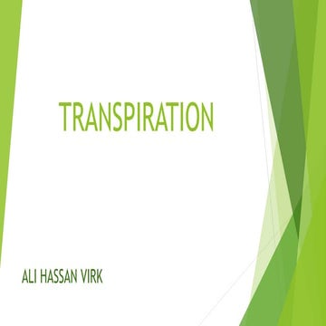 TRANSPIRATION