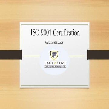 ISO 9001 Certification