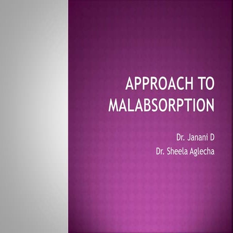 Malabsorption in pediatrics