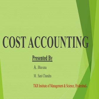Cost Accounting presentation