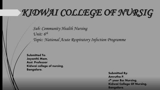 National Acute Respiratory Infection Programme